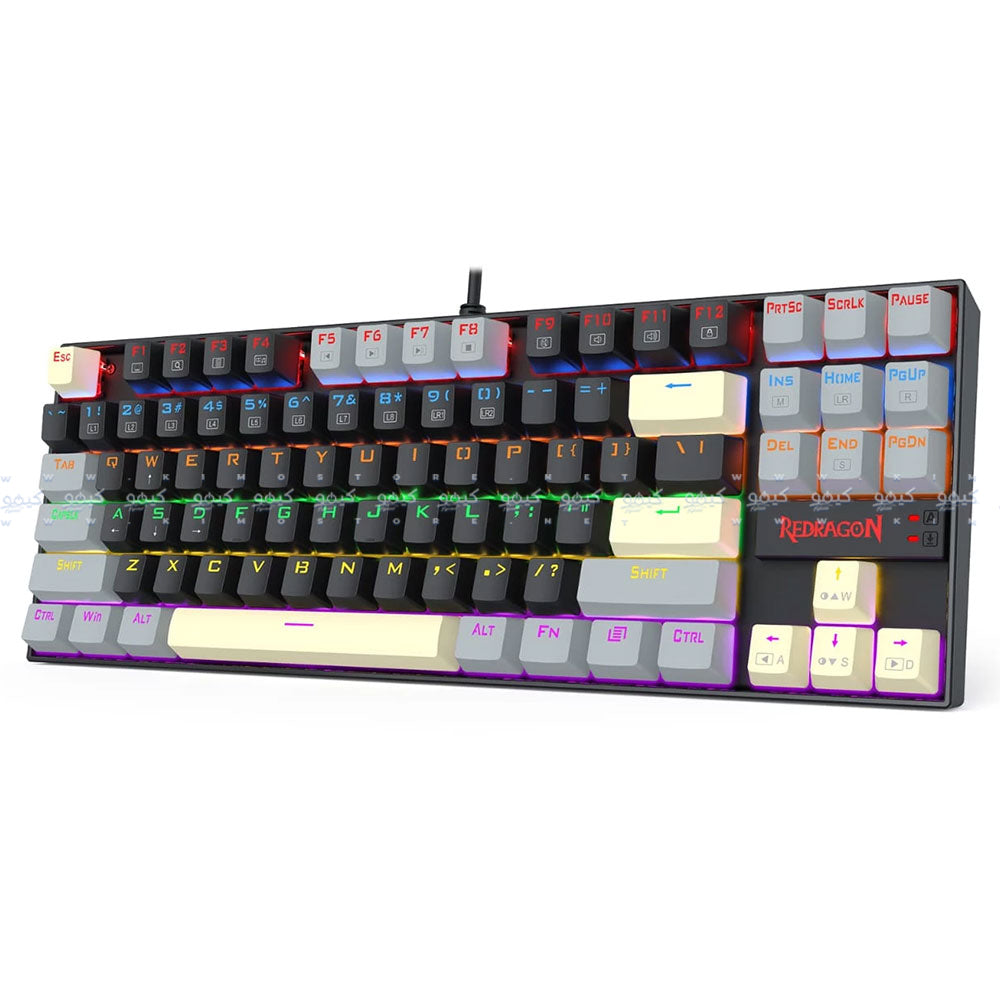 Redragon Kumara K552LGY-R Red Switch Wired Rainbow Gaming Keyboard