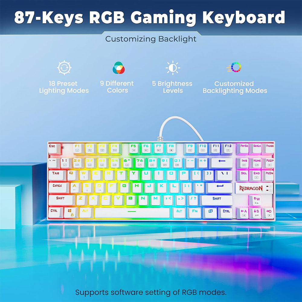 Redragon Kumara K552P-WR Red Switch Wired RGB Gaming Keyboard English & Arabic