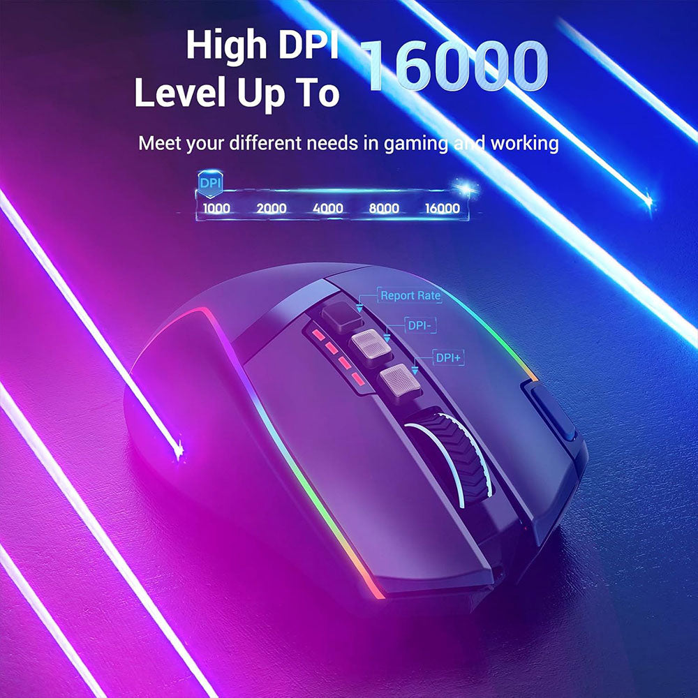 Redragon M915WL Dual Mode Rechargeable Wireless & Wired RGB Gaming Mouse 16000Dpi
