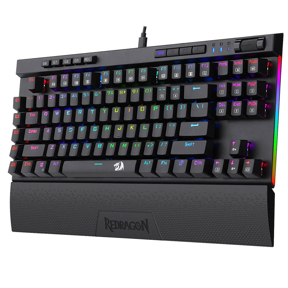 Redragon MAGIC-WAND K587 Pro TKL Triple Mode Rechargeable Bluetooth Wireless & Wired RGB Gaming keyboard English & Arabic