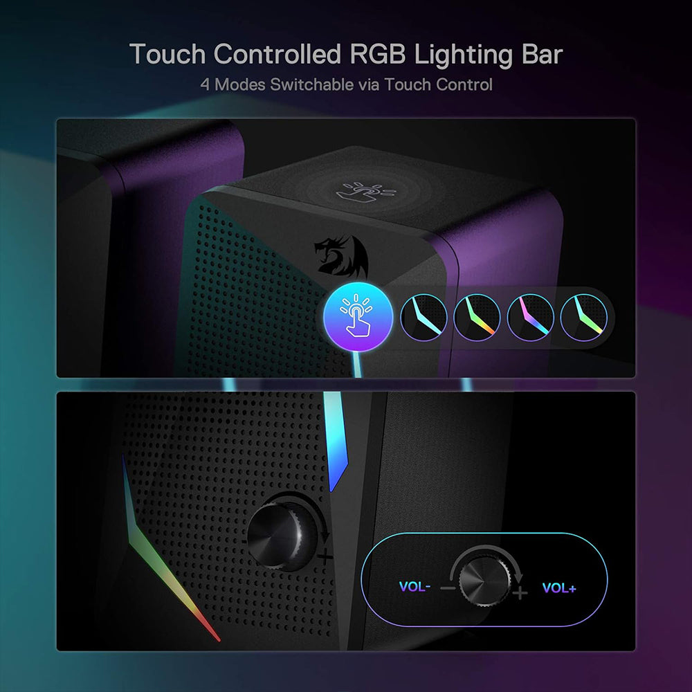 Redragon Waltz GS510 RGB Gaming Speaker 2.0 - Black