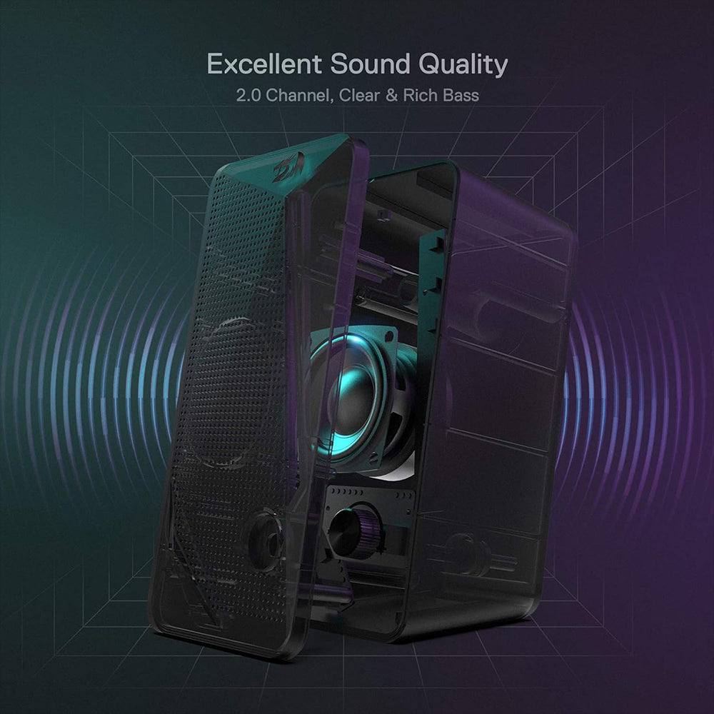 Redragon Waltz GS510 RGB Gaming Speaker 2.0 - Black