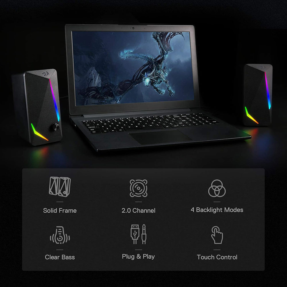 Redragon Waltz GS510 RGB Gaming Speaker 2.0 - Black