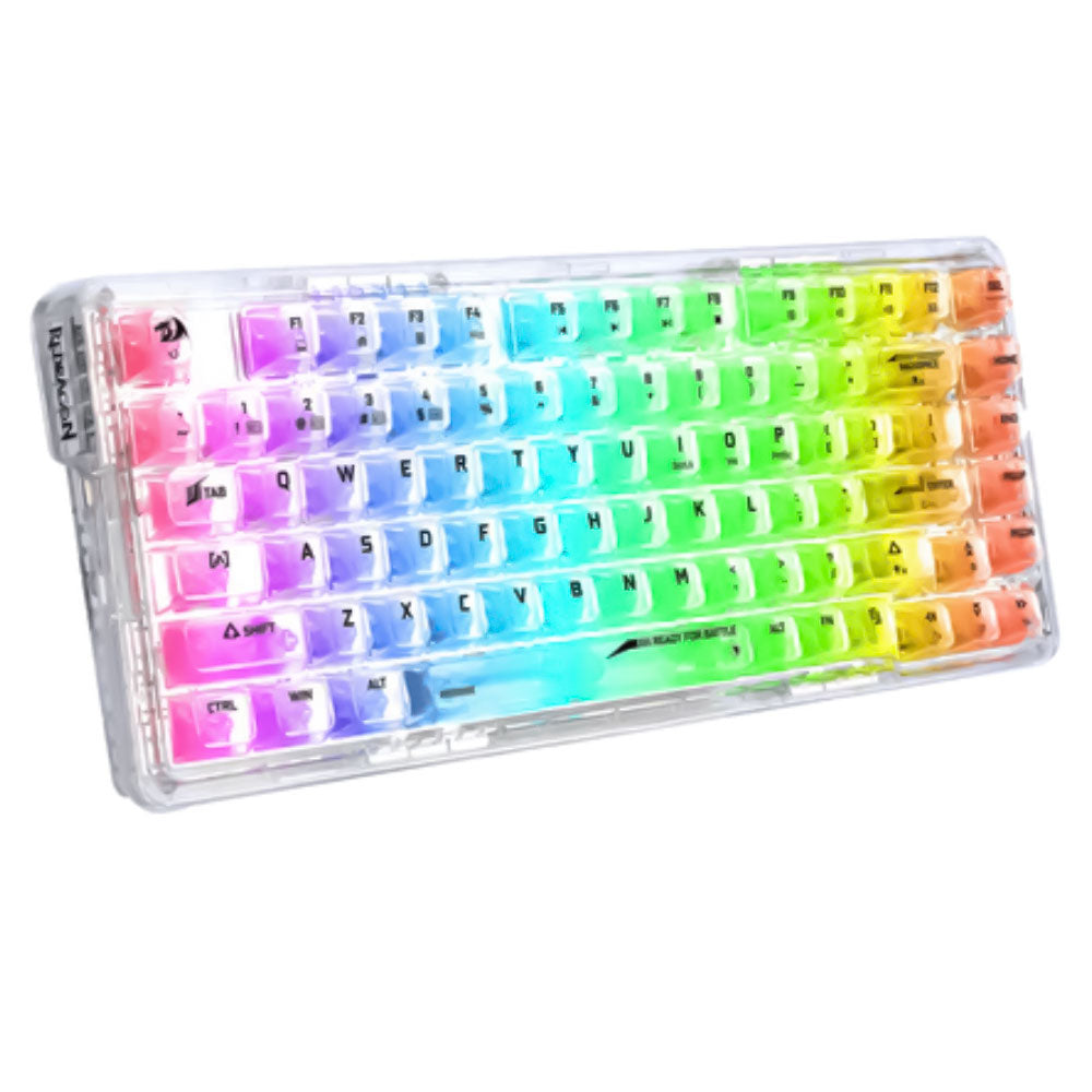 كيبورد ريدراجون سلكي و لاسلكي بلوتوث قابل للشحن ثلاثي الوضع RGB جيمنج إنجليزي وعربي Elf Pro K649CT