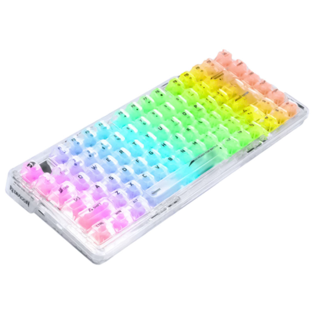 كيبورد ريدراجون سلكي و لاسلكي بلوتوث قابل للشحن ثلاثي الوضع RGB جيمنج إنجليزي وعربي Elf Pro K649CT