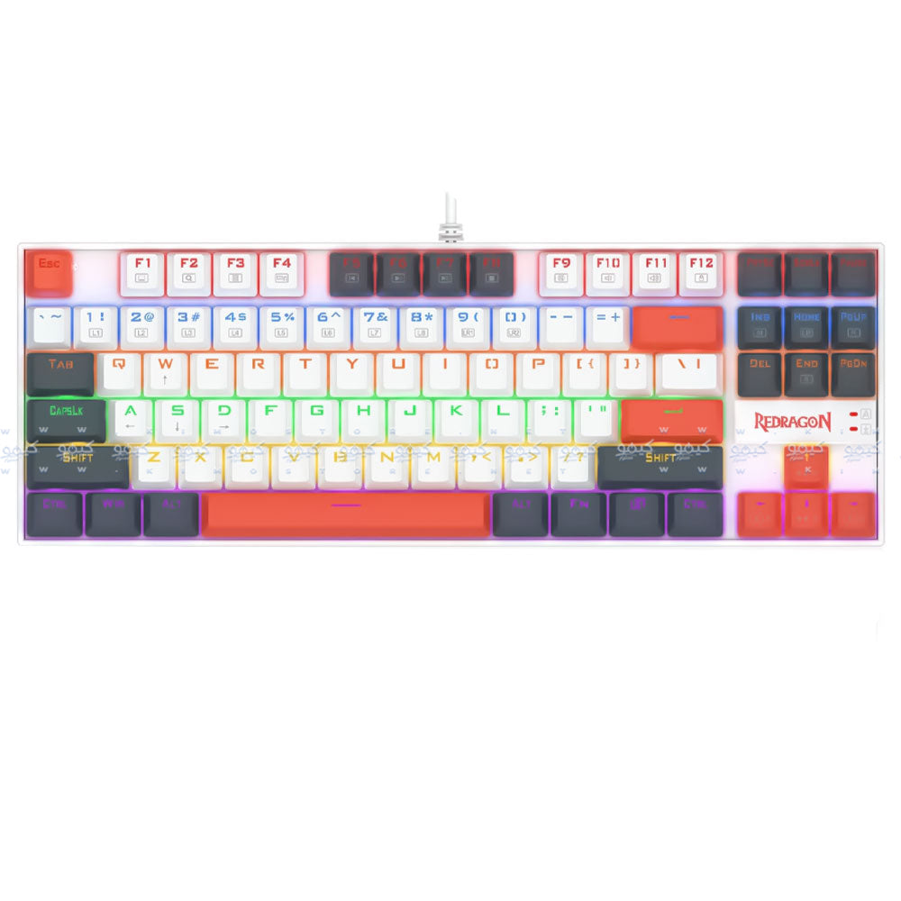 كيبورد ريدراجون سلكي رينبو جيمنج سويتش احمر إنجليزي وعربي K552WLR-R Kumara