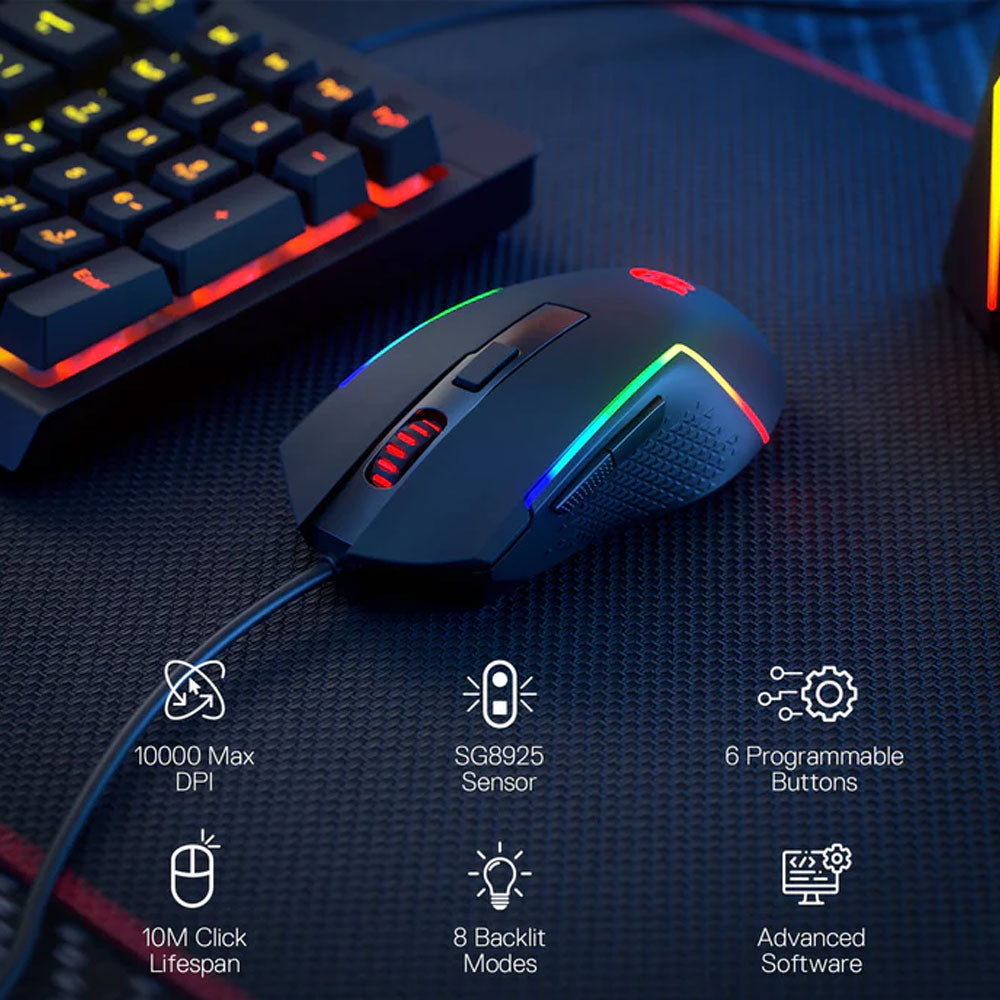 Redragon TRIDENT M616 Wired RGB Gaming Mouse 10000Dpi