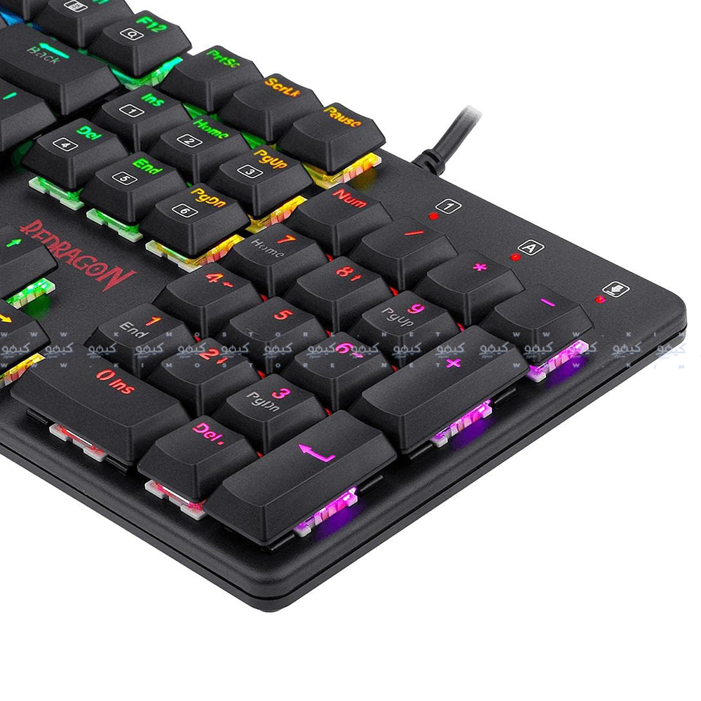 Redragon k589 Shrapnel Blue Switch Wired RGB Gaming Keyboard English & Arabic