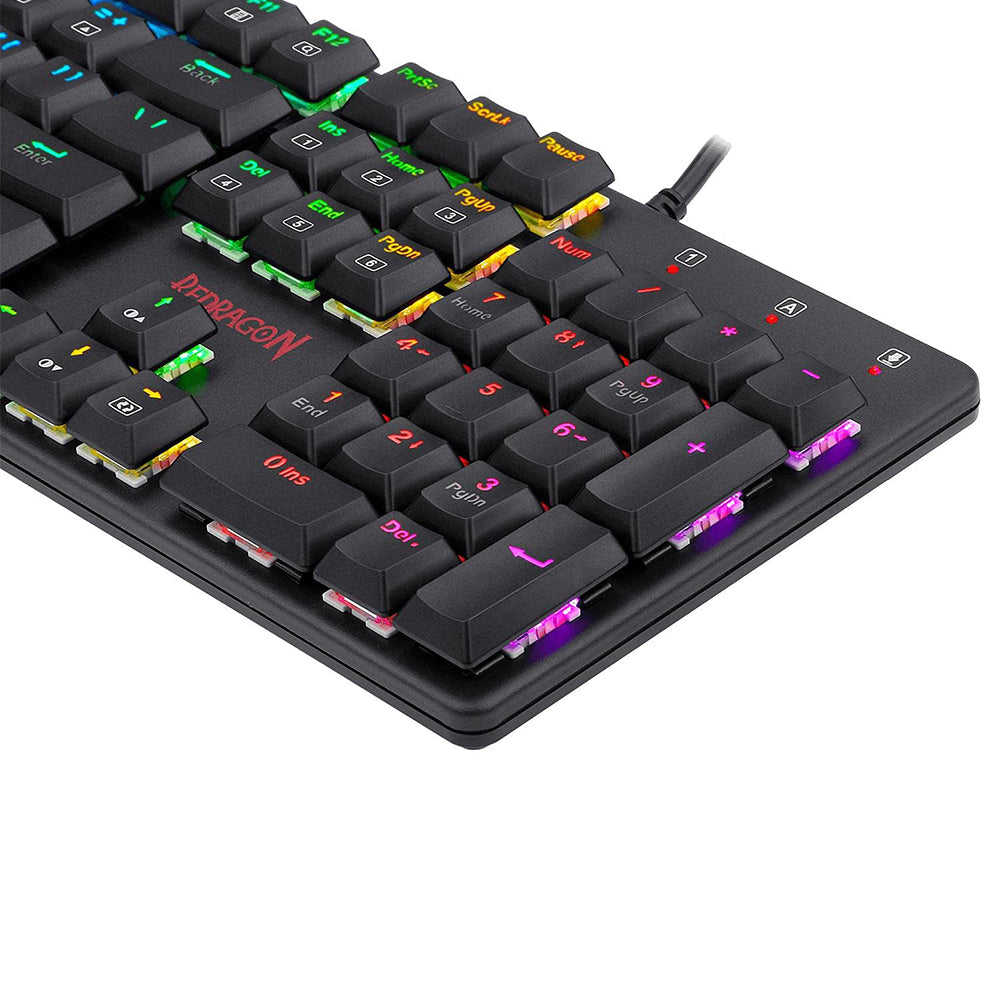 Redragon k589 Shrapnel Blue Switch Wired RGB Gaming Keyboard English & Arabic