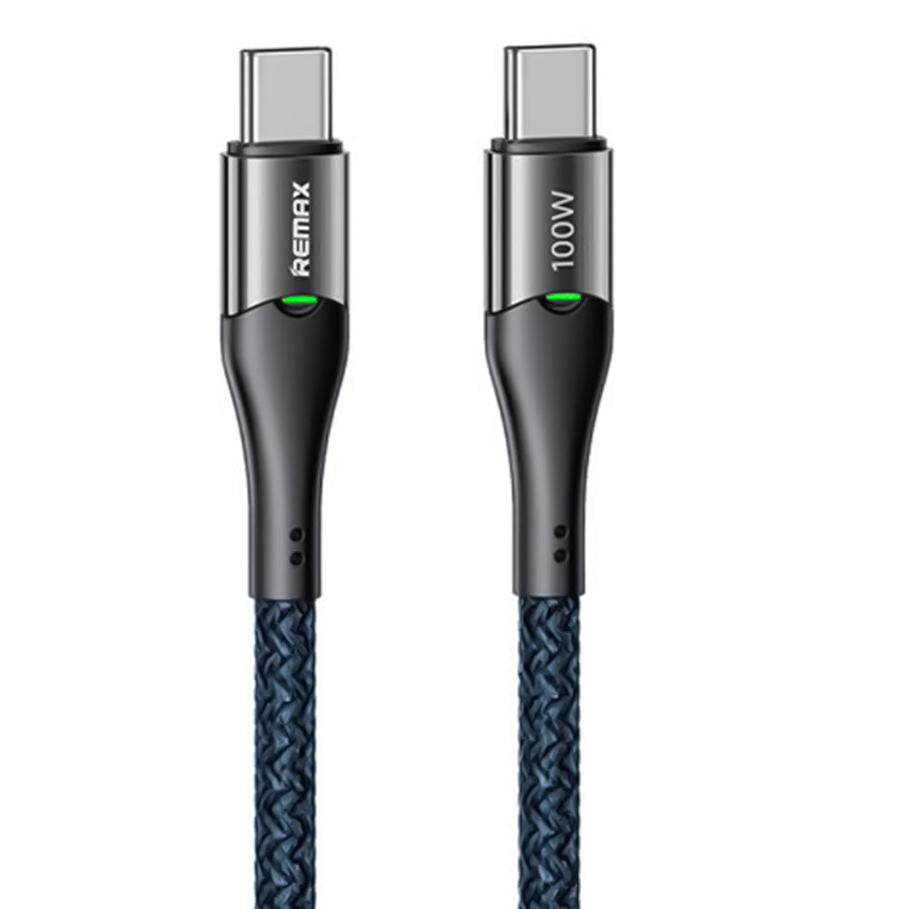 Remax RC-C115 Type-C To Type-C Cable 100W Fast Charging 1.2m - Blue