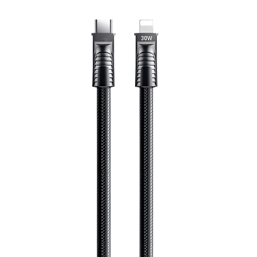 Remax C28 (C-L) Lanyard Type-C To Lightning Cable 30W Fast Charging 0.3m - Black