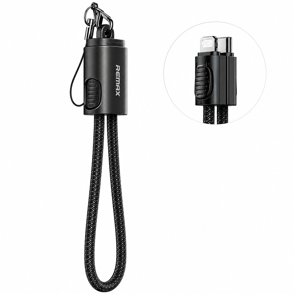 Remax C5(C-L) Type-C To Lightning Cable 3A 30W Fast Charging 0.2m - Black