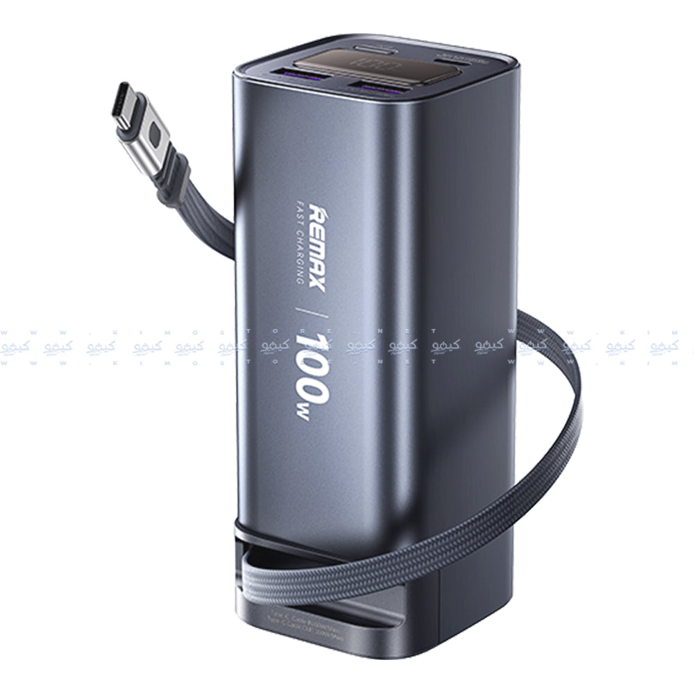 Remax FC-22 Power Bank 2x USB + PD Type-C 100W Fast Charging 20000mAh Built-In Type-C Cable