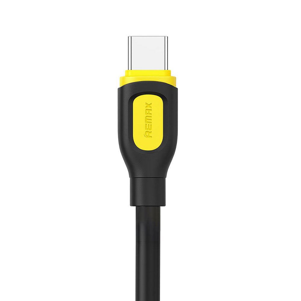 كابل شاحن موبايل ريماكس يو اس بي إلى تايب سي بقوة 3 امبير شحن سريع 1 متر RC-C113 - اسود