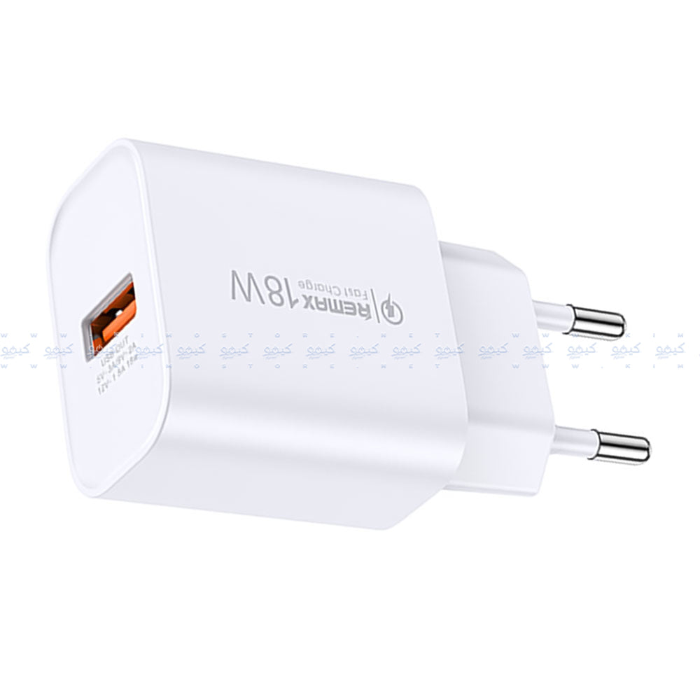 شاحن حائط ريماكس بقوة 18 وات شحن سريع RP-U119 - ابيض