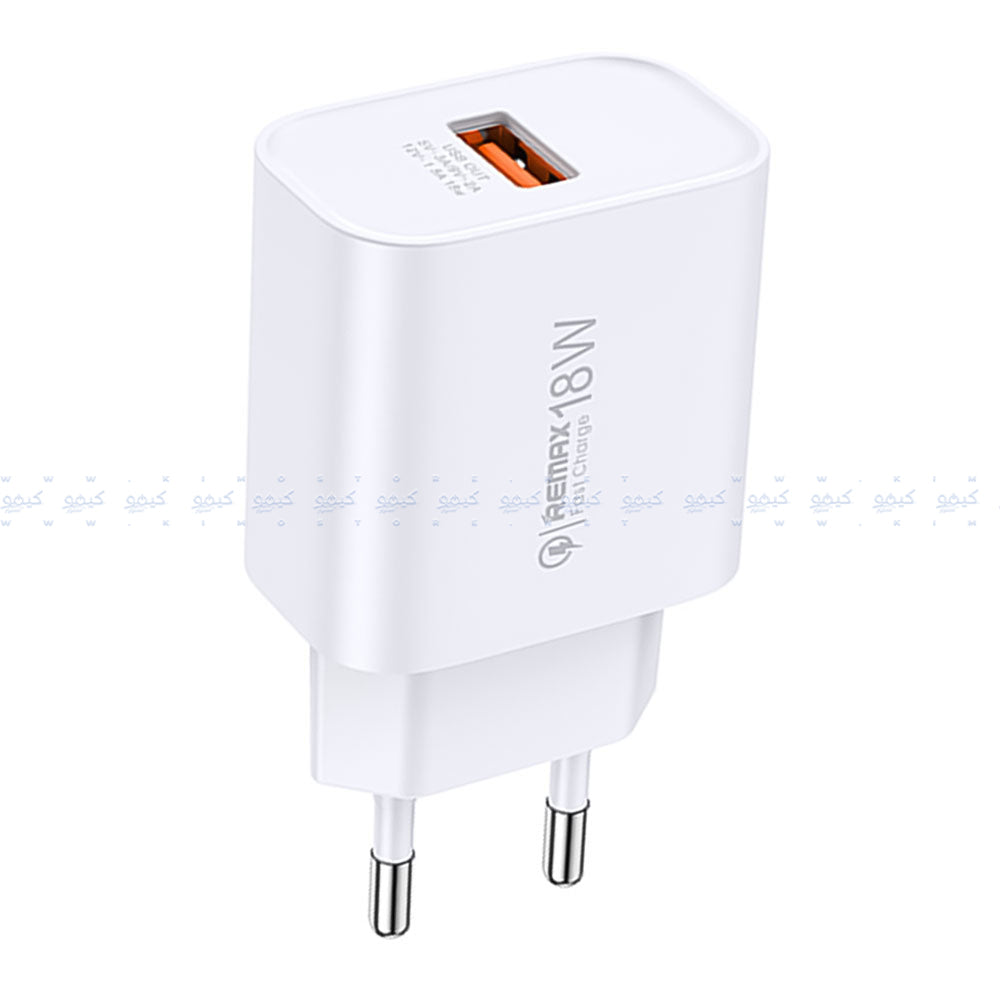 شاحن حائط ريماكس بقوة 18 وات شحن سريع RP-U119 - ابيض