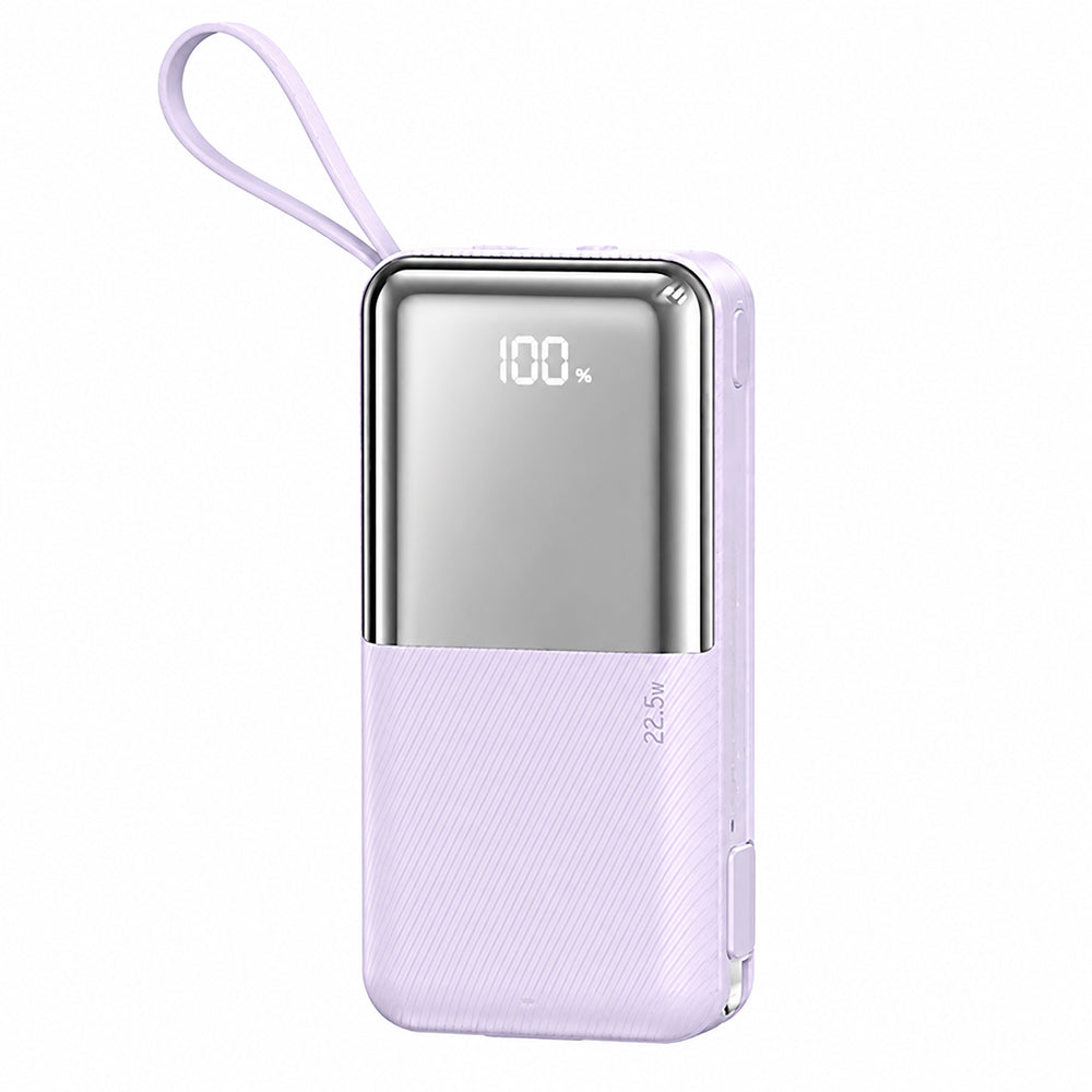 Remax RPP-678 Power Bank 1x USB + 1x Type-C 20W+22.5W Fast Charging 10000mAh Built-In 2 Cables