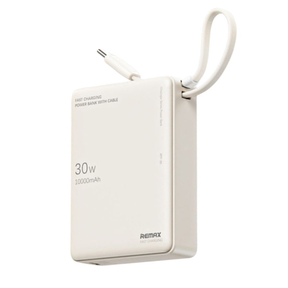 Remax RPP-86 Power Bank 1x USB + 1x Type-C 30W+22.5W Fast Charging 10000mAh Built-In Type-C Cable