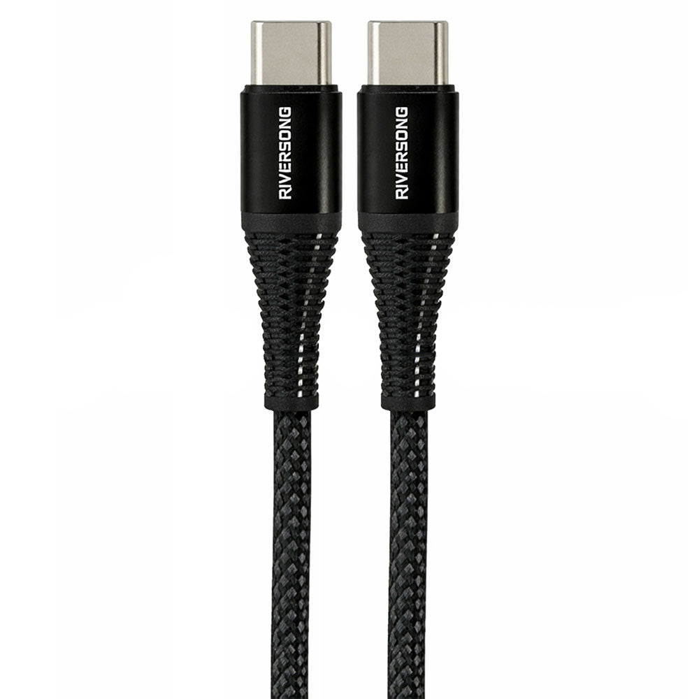 Riversong Lotus 11 LCC1 Type-C To Type-C Cable 60W Fast Charging 1m - Black