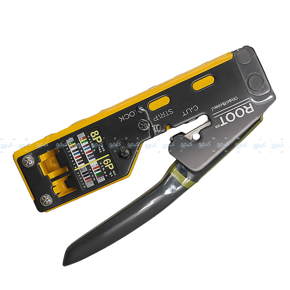 أداة قص وثني رووت 8 سنون RJ45 Passthrough (شكل جديد)