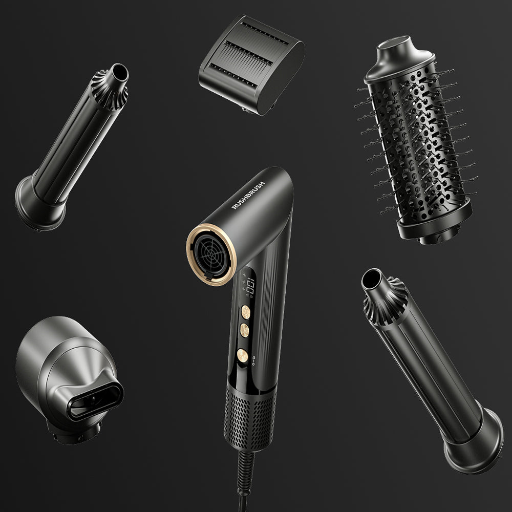Rush Brush 5in1 Curler Air Wrapper 5 1500W - Black