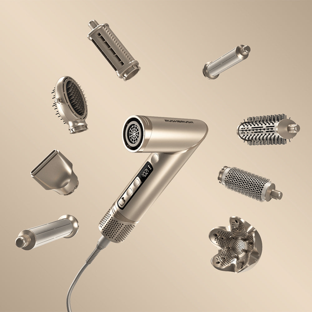 Rush Brush Curler Air Wrapper X2 1400W - Champagne