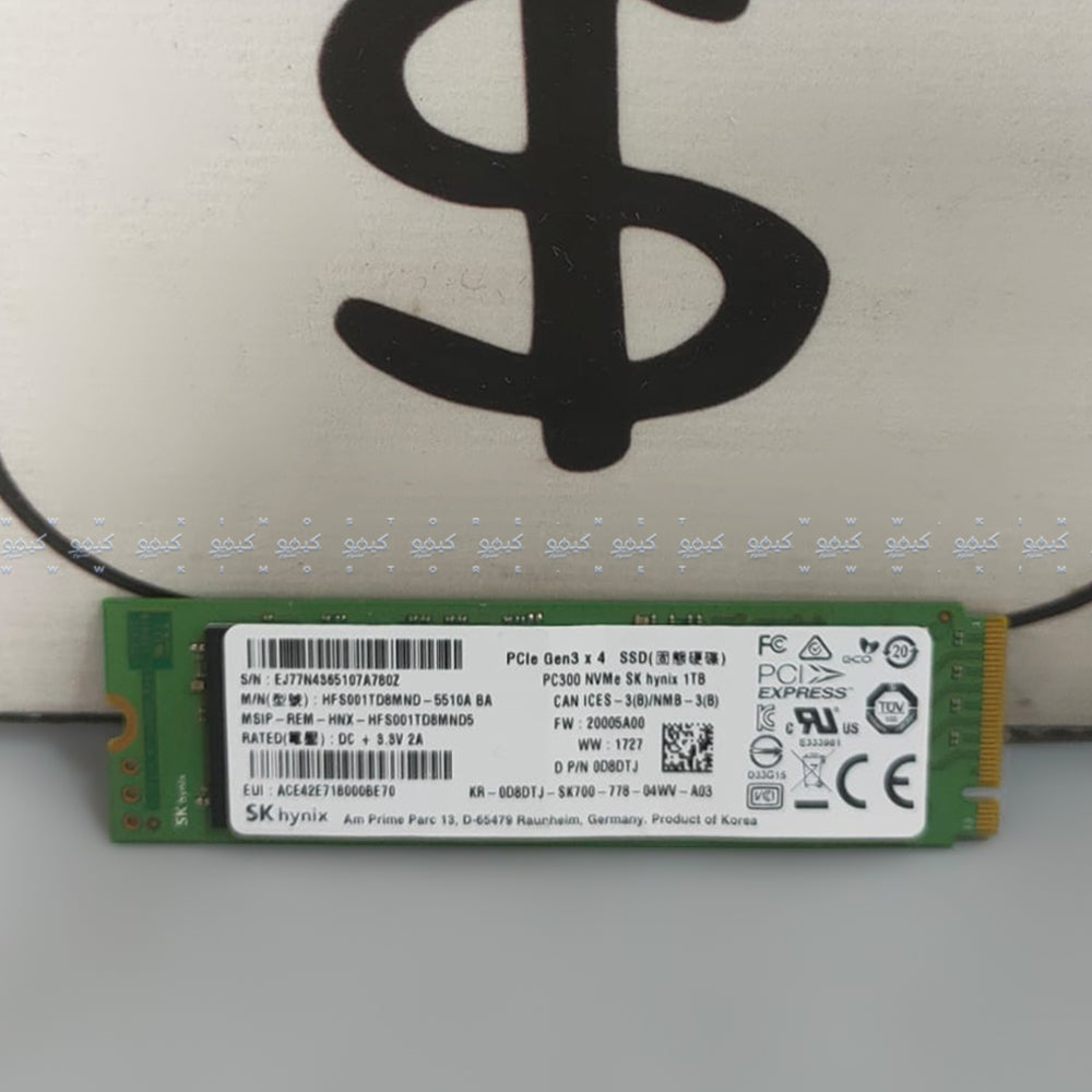 SK Hynix PC300 1TB NVMe PCIe M.2 2280 SSD (Original Used)