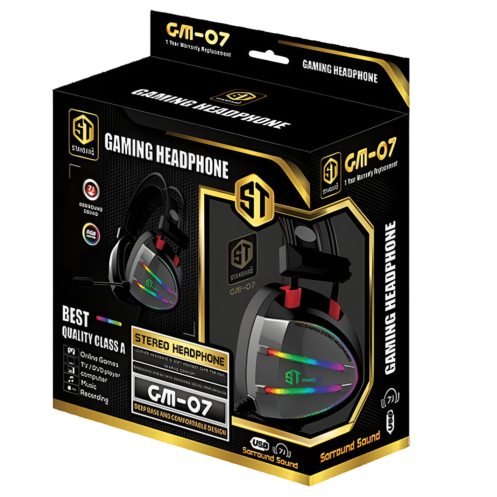 ST-Standard GM-07 Stereo RGB Gaming Headset 7.1 Surround Sound