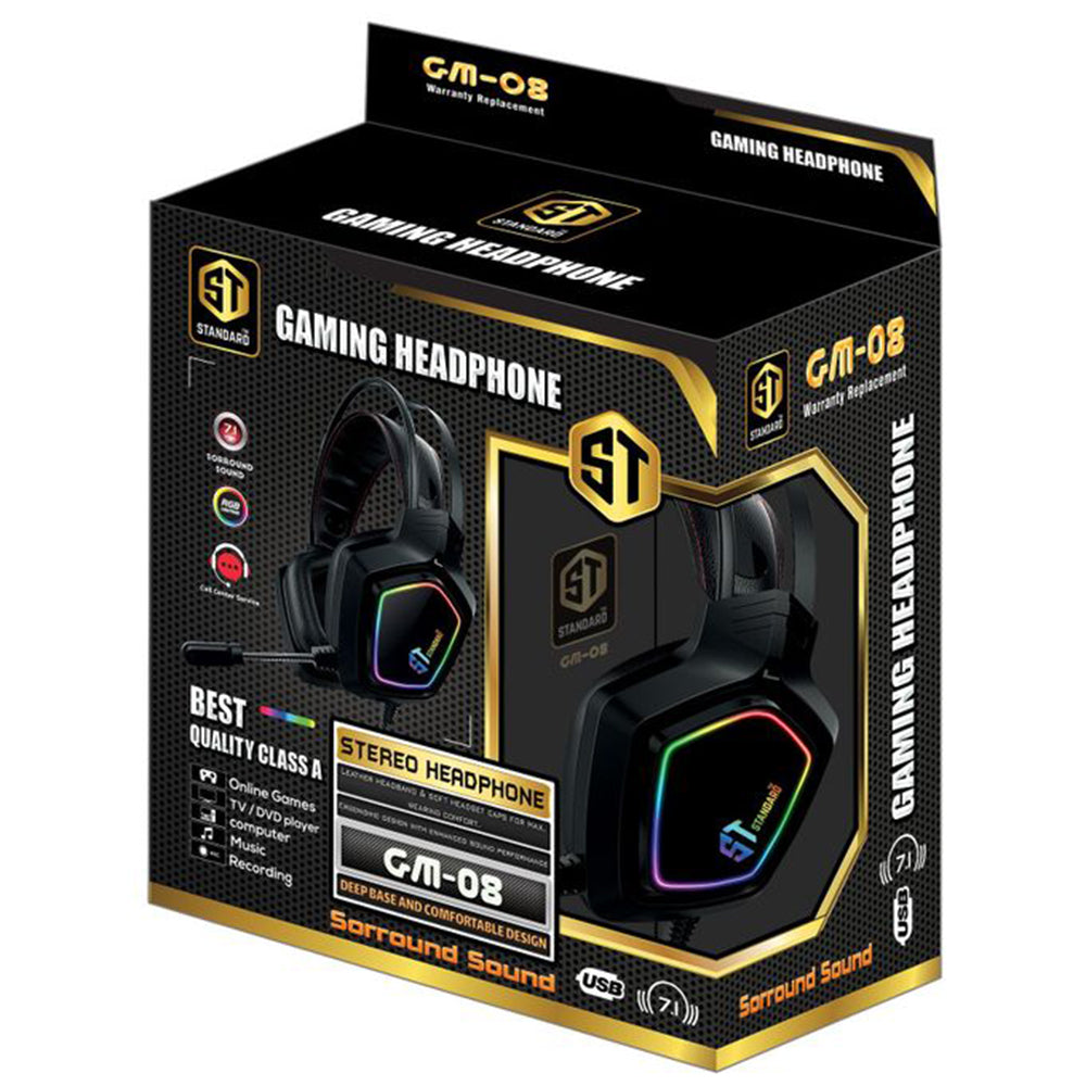 ST-Standard GM-08 Stereo RGB Gaming Headset 7.1 Surround Sound