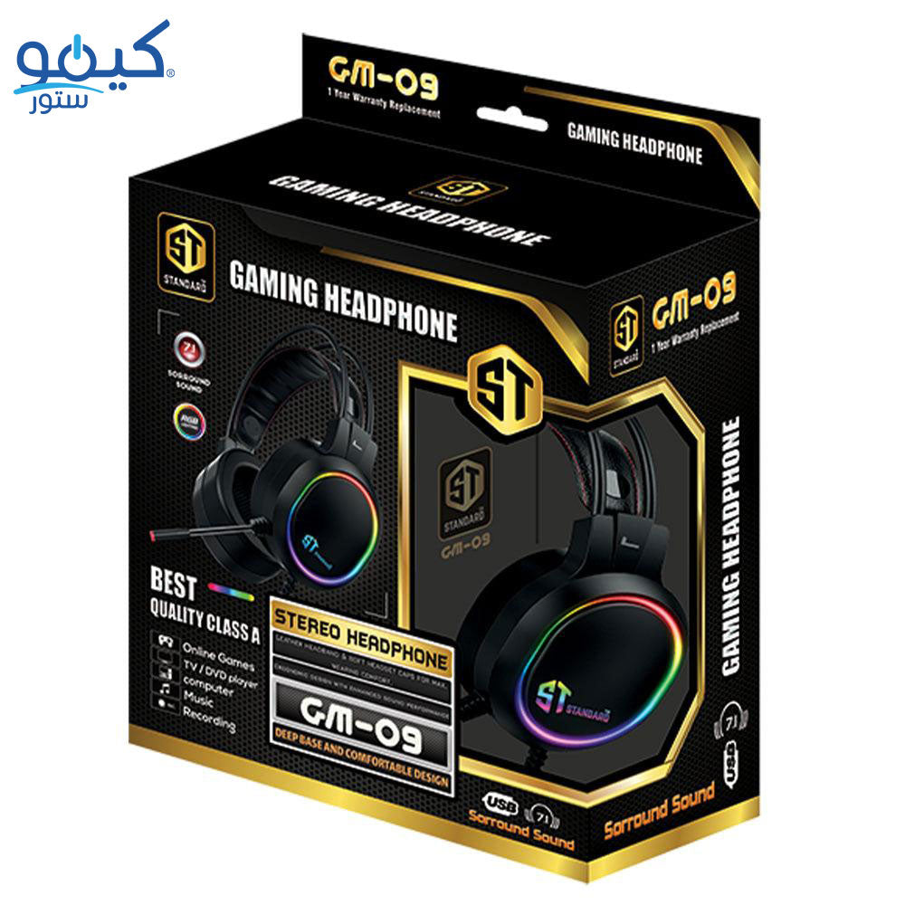 ST-Standard GM-09 Stereo RGB Gaming Headset 7.1 Surround Sound