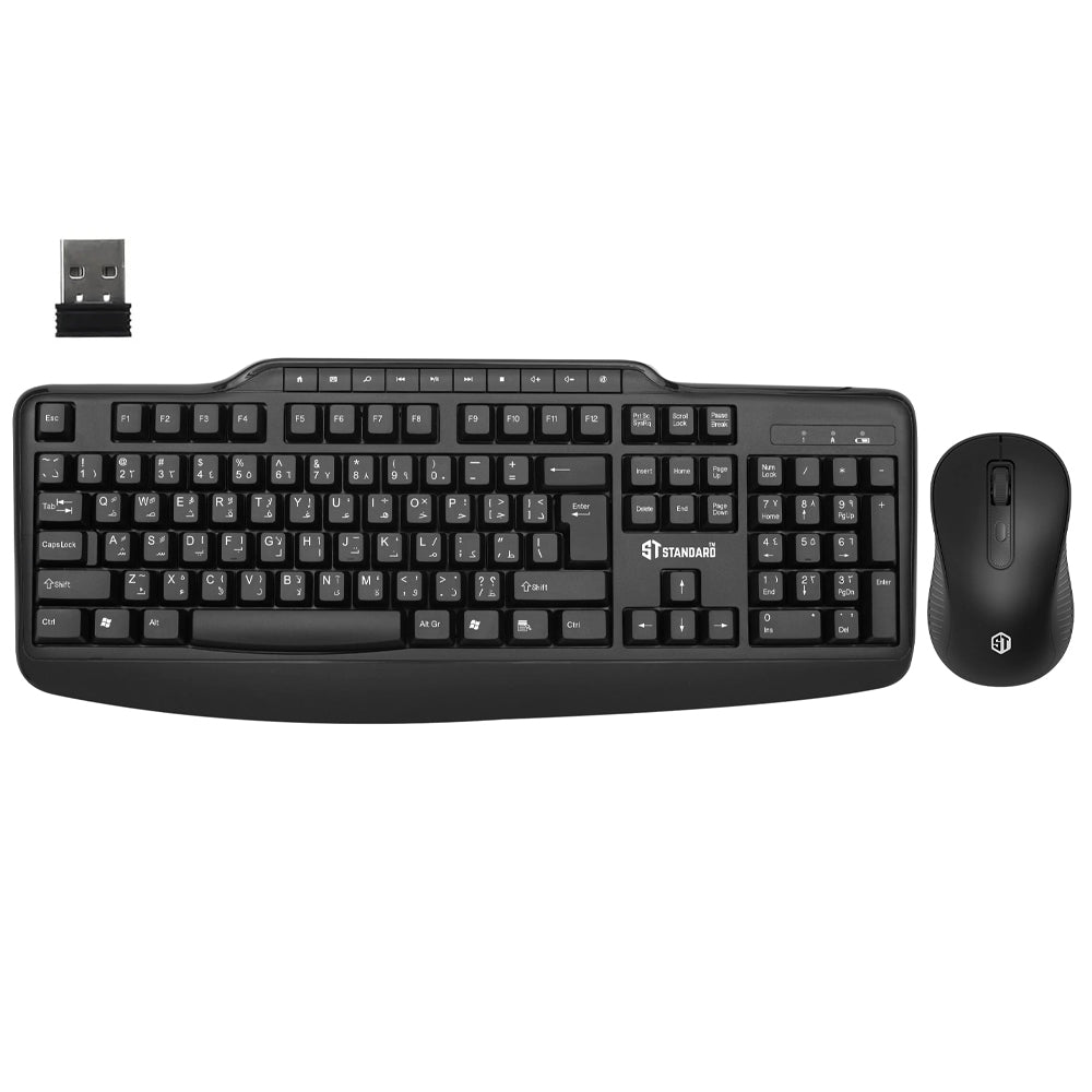 ST-Standard KCW6000 Wireless Keyboard + Mouse Combo English & Arabic