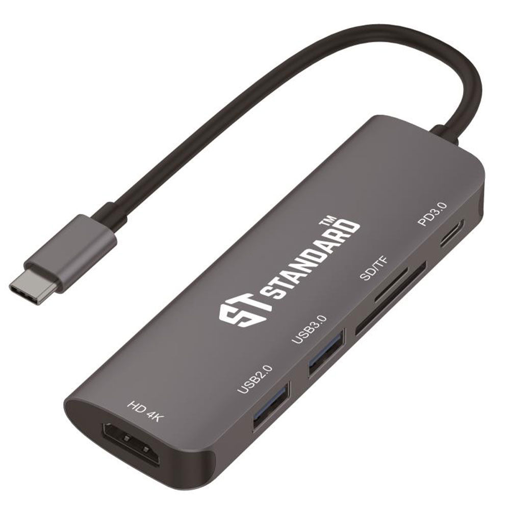 ST-Standard ST-95116D Type-C To HDMI 6 In 1 4K Docking Station Converter
