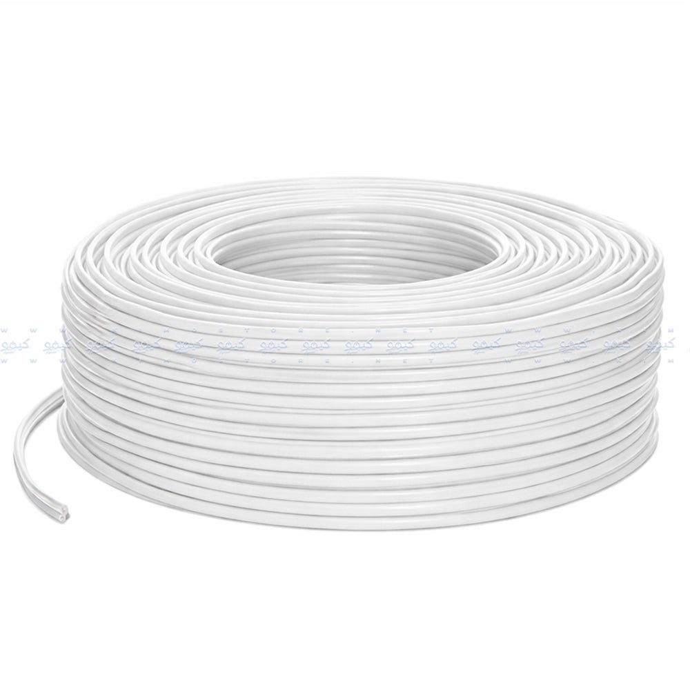 كابل كاميرا باور + داتا اس تي-ستاندرد 100 مترST-CC65 RG59 - ابيض