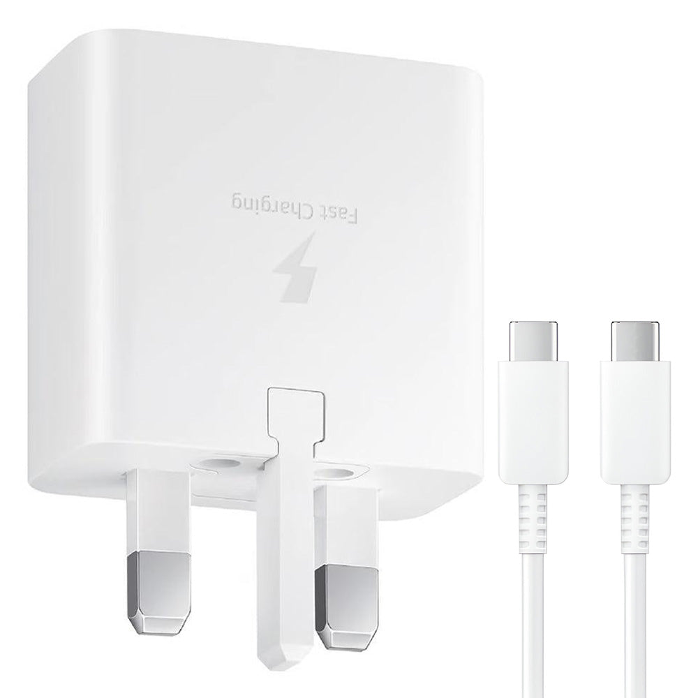 Samsung EP-T1510XWEGAE Wall Charger PD Type-C + Type-C Cable 15W Charging (UK Plug)