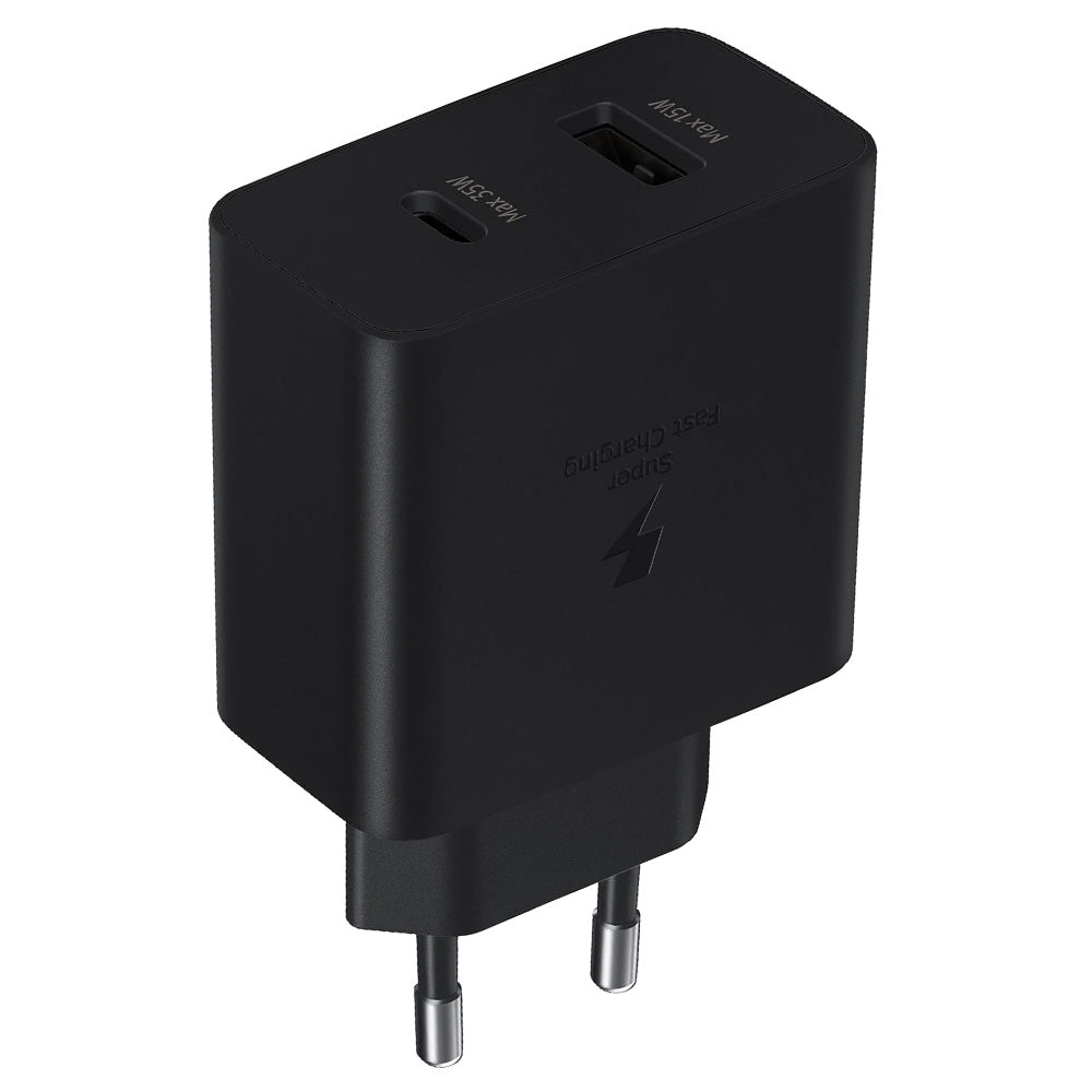Samsung EP-TA220NBEGEU Duo Wall Charger PD Type-C + USB 35W Fast Charging - Black