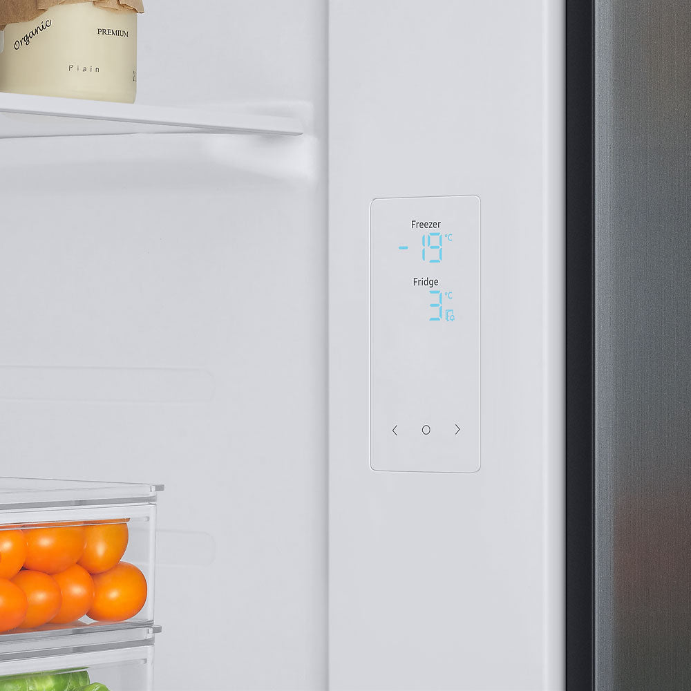 ثلاجة سامسونج نوفروست 2 باب 632 لتر RS66A8100S9 Side By Side - فضي