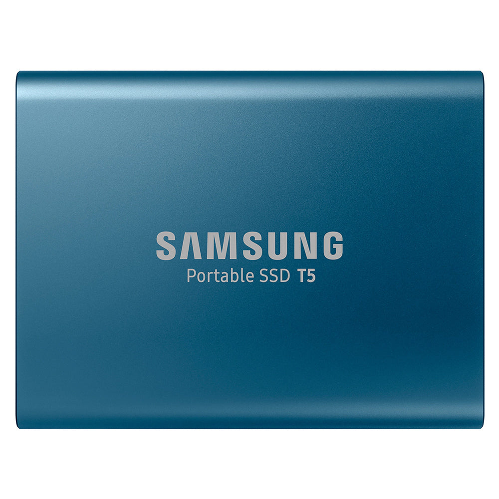 Samsung T5 500GB Portable External SSD Drive - Blue (Open Box)