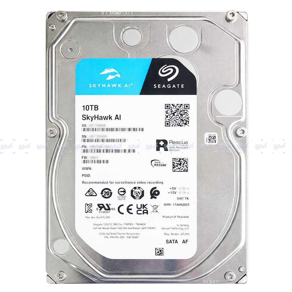 Seagate SkyHawk AI 10TB 3.5 Inch Surveillance Internal Hard Drive