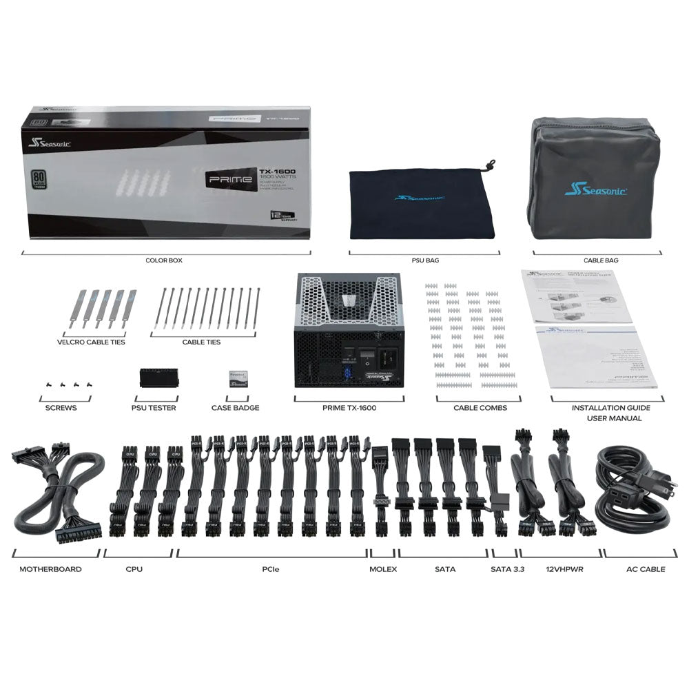 Seasonic PRIME TX-1600 1600W 80 PLUS Titanium Certified Power Supply