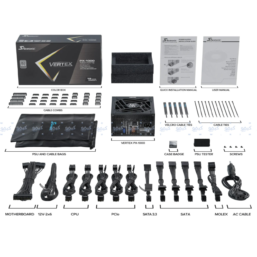 Seasonic VERTEX PX-1000 1000W 80 PLUS Platinum Certified Power Supply