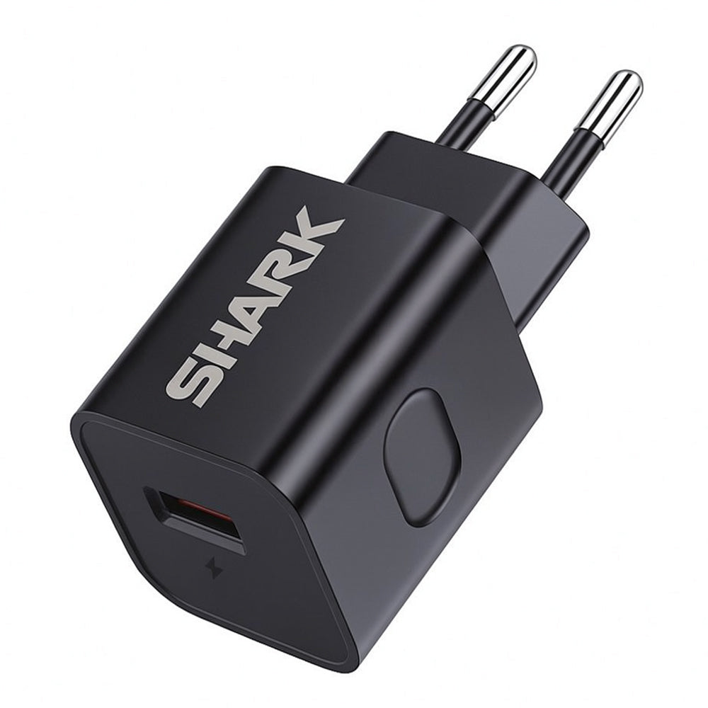 شاحن حائط شارك بمنفذ 18 وات QC3.0 شحن سريع SH-207 - أسود