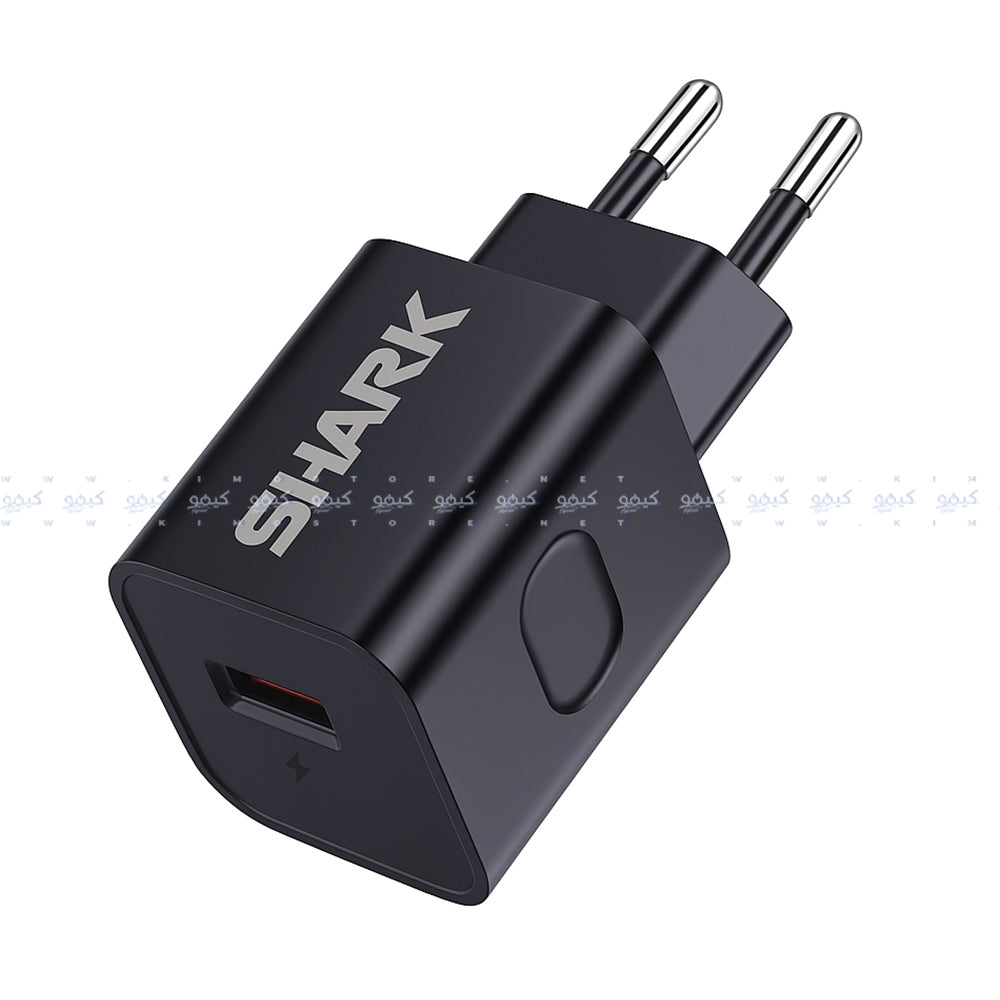 Shark SH-207 QC3.0 Wall Charger Lightning Cable 18W Fast Charging - Black