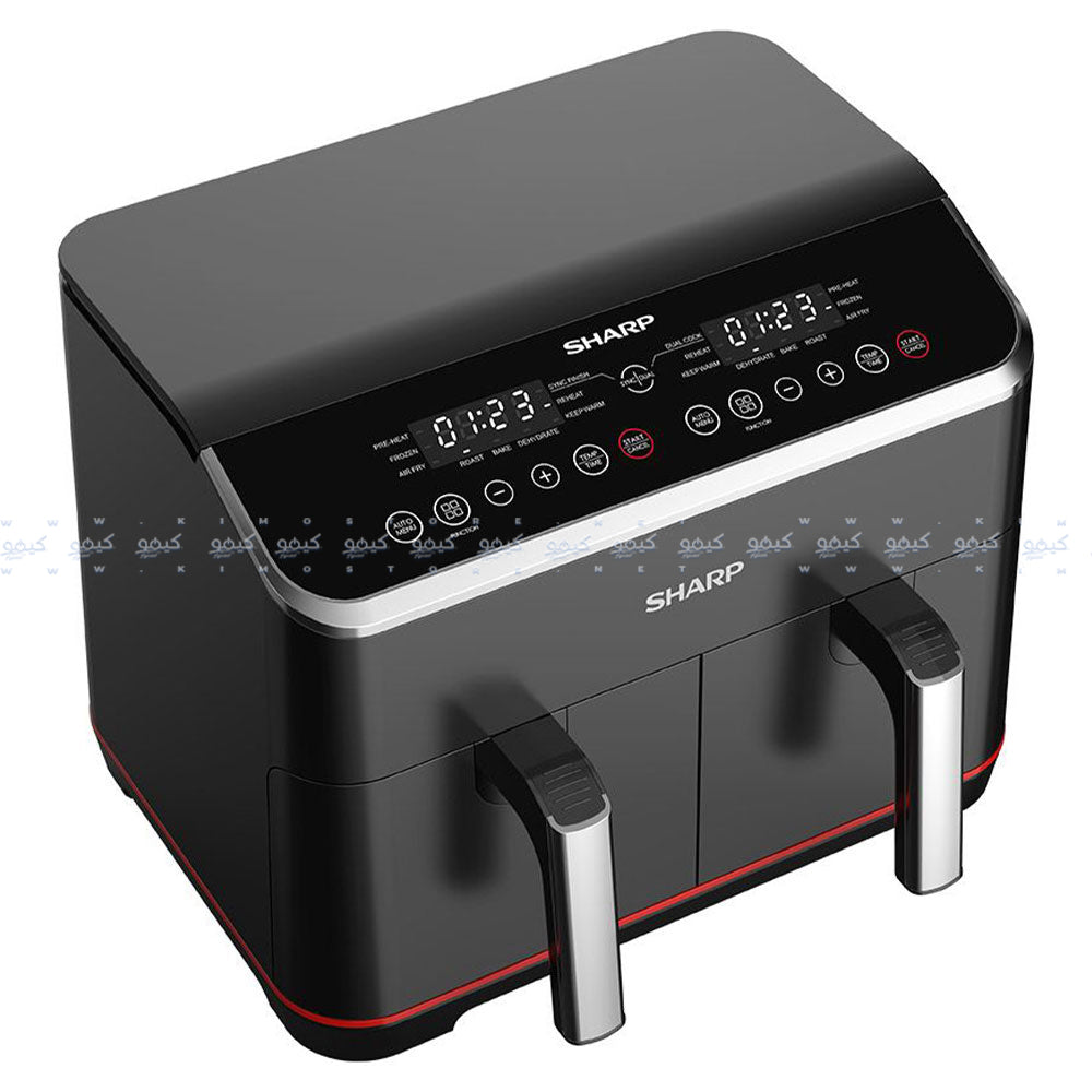 قلاية هوائية شارب مزدوجة الطهي 8 لتر 1800 وات KF-DF80RT-EK2