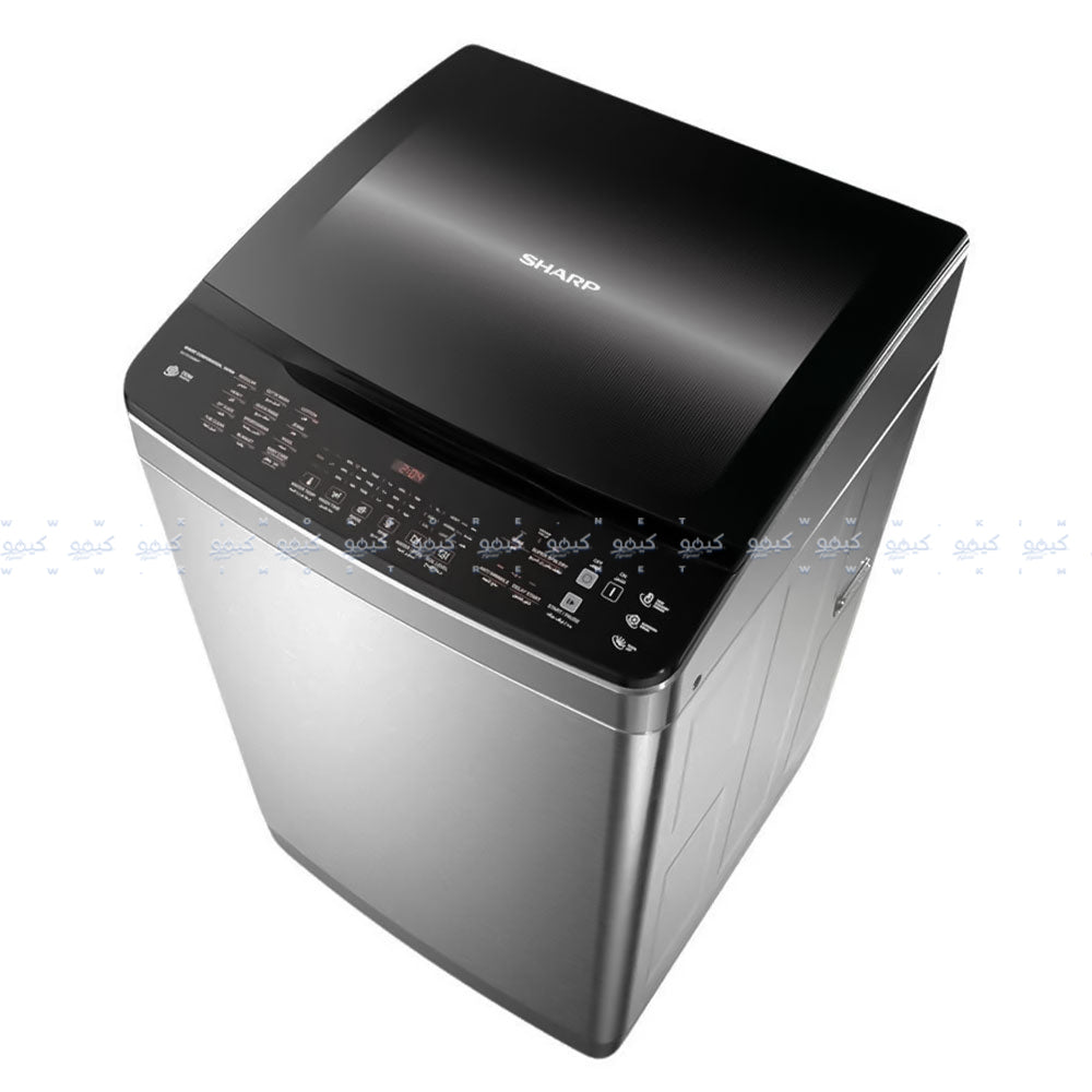 غسالة ملابس شارب اوتوماتيك تحميل علوي 15 كجم DDM انفرتر بطلمبة ES-TD15GSSP - ستانلس ستيل