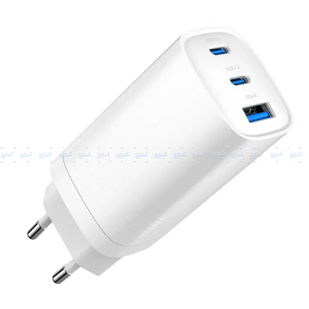 Smart Gate SGCH-65CCAGaNW Wall Charger USB + 2x Type-C 65W Fast Charging - White
