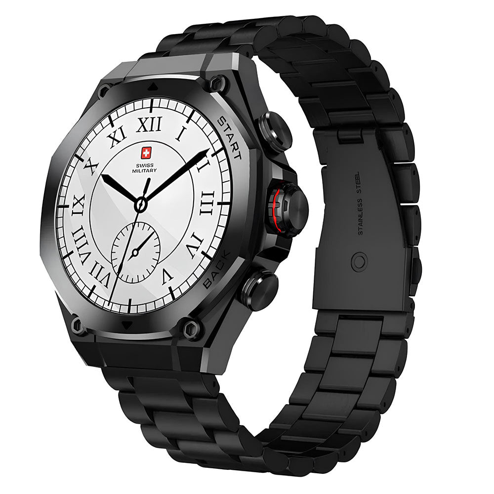 Swiss Military DOM 6 Smart Watch Black Metal Case With Black Metal Strap