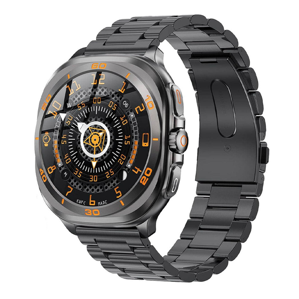 Swiss Military DOM 7 Smart Watch Black Metal Case With Black Metal Strap