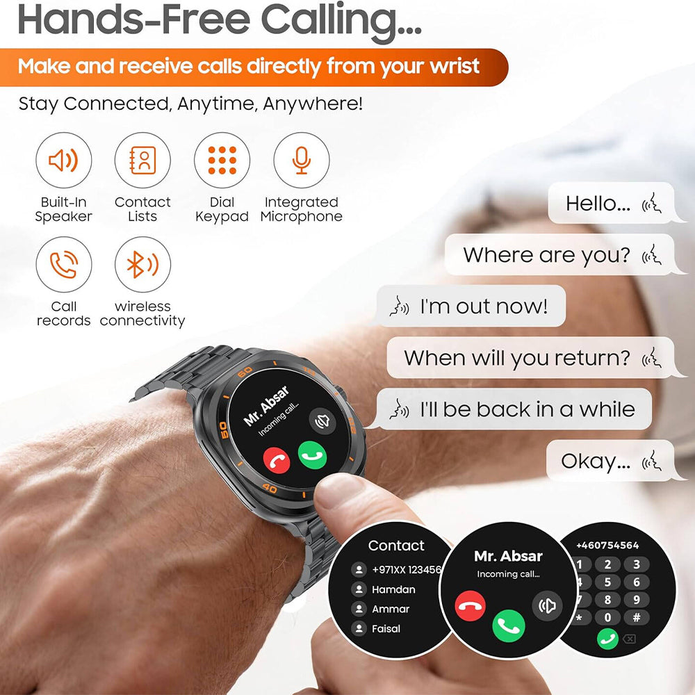 ساعة سمارت سويس ميليتاري DOM 7 هيكل معدني رمادي داكن مع سوار معدني اسود