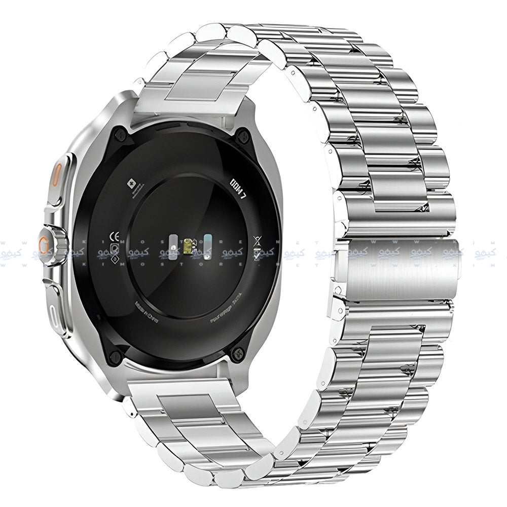 Swiss Military DOM 7 Smart Watch Silver Metal Case With Silver Metal Strap