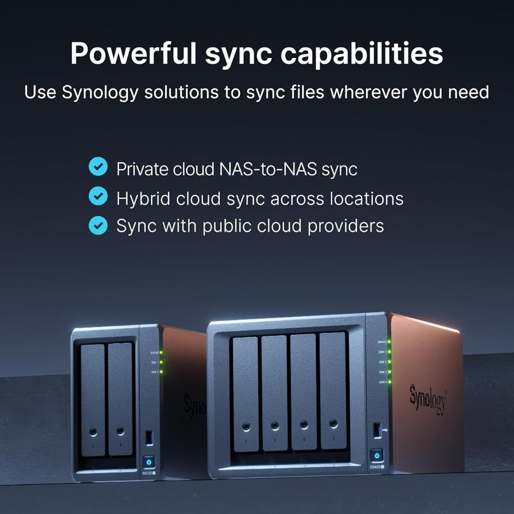 نظام تخزين NAS سحابي شبكي سينولوجي DS425+ 4-Bay